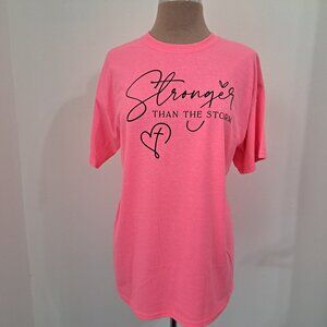 Gildan Women's Cotton Graphic Tee Short Sleeve Hot Pink Color Size M NOWT